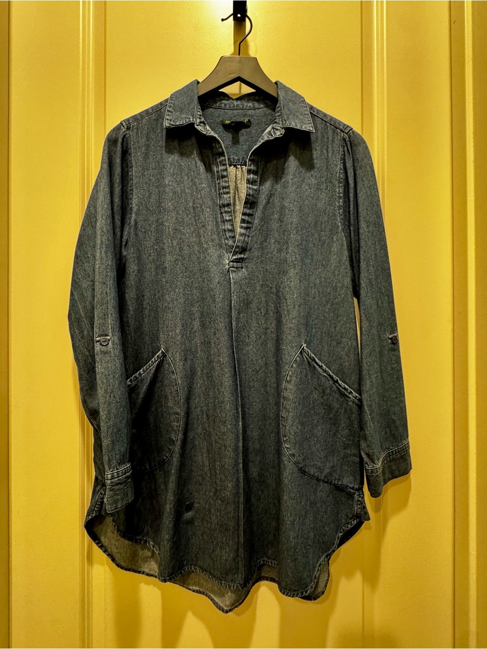 For Cynthia Women's Dark Denim Tunic Top - Washed Blue